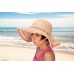 Wide Brim Mixed Stripes Toyo Straw w/ Beaded Band - Pink - HT-8181PK